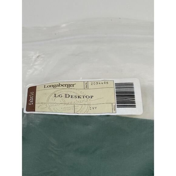 Longaberger New Large Desk Fabric Basket Liner, Ivy, 81-01 - Picture 3 of 8